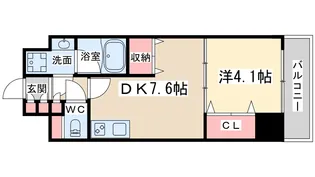 ワンルーフフラットテンジンバシ【2階】の間取り