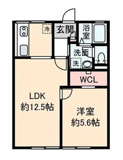 シティハイム エスポワールA【1階】の間取り