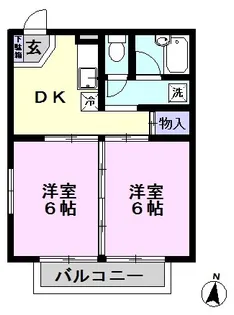 パレスヌマノ【2階】の間取り