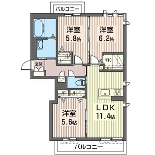 ビューテラスD【3階】の間取り