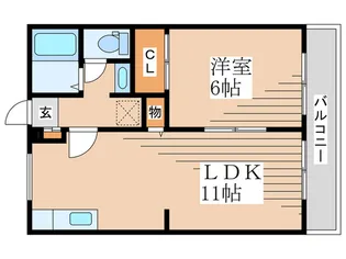クロ-バ・アレイ【1階】の間取り