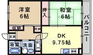 武庫之荘ガーデン【1階】の間取り