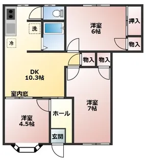 セシカII【1階】の間取り