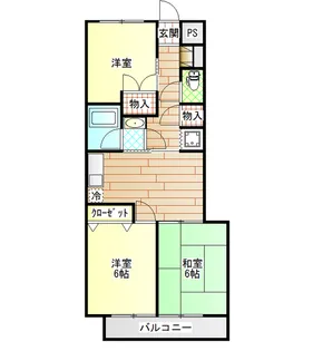 桃山ハイツ【2階】の間取り