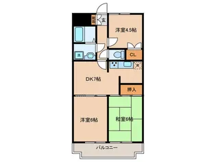 新堀マンション赤坂【4階】の間取り