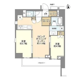 ルジェンテ上野稲荷町【12階】の間取り