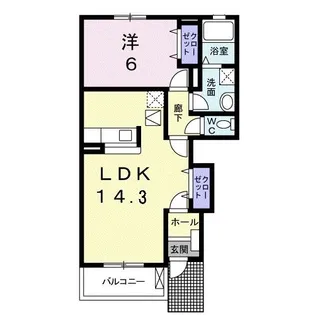 銀河 C【1階】の間取り