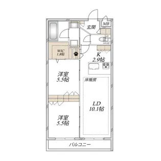 シャルマンSKJ【2階】の間取り