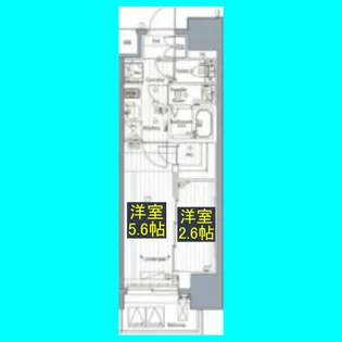 エステムコート名古屋新栄VI アートテラス【10階】の間取り