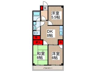 パ-ルマンションII【3階】の間取り