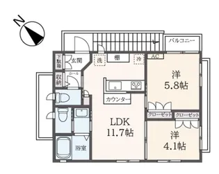 YMハウス【2階】の間取り