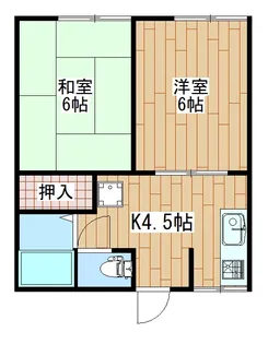 コーポ西陵【1階】の間取り