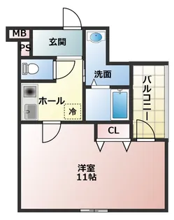 フジパレス中宮3番館【3階】の間取り