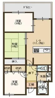 ファーストマンション【4階】の間取り
