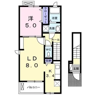 スパシーバ【2階】の間取り