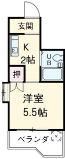 サンコーポミロク【2階】の間取り