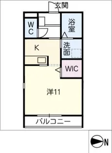 ジュネス徳次Q【1階】の間取り