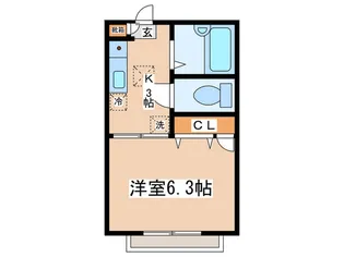 シェソワ明大前【1階】の間取り