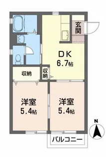 ルピナスK【2階】の間取り