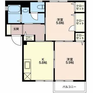 ボヌールカーサ【1階】の間取り