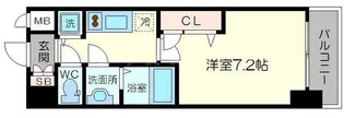 プランドール北浜【4階】の間取り