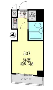 ハイツ芝大門【5階】の間取り