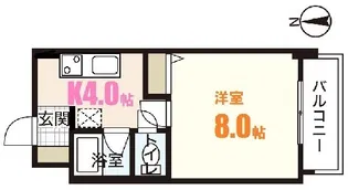 アヴァンセ中筋II【4階】の間取り