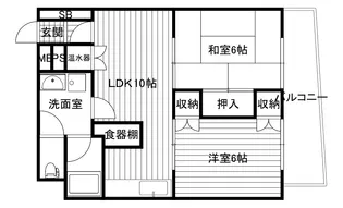 ロッコー三川町グランドマンション【5階】の間取り