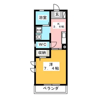エクラージュ江南【1階】の間取り