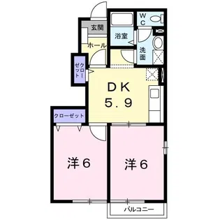 クレセント丸ノ内【1階】の間取り