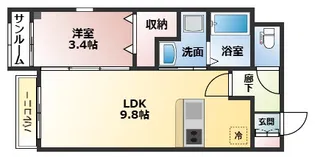 カナルパークコートIV【3階】の間取り