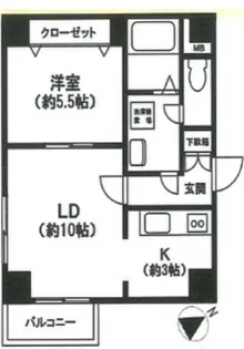 エスポワール麻布【3階】の間取り