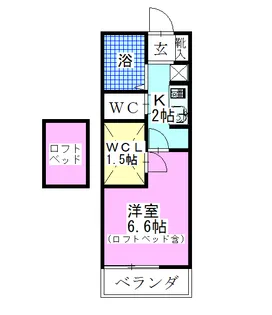 レオパレスファンソ【1階】の間取り