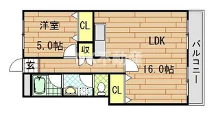 エステマール弥刀【4階】の間取り