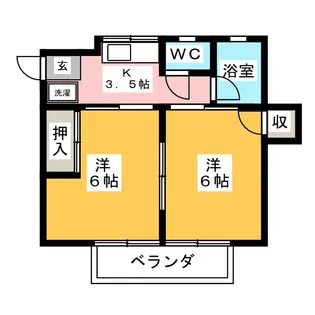 上谷アパート【2階】の間取り