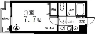 衣笠ハイツ司(学生専用)【2階】の間取り