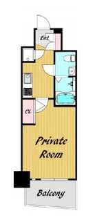 ラシュレエグゼ難波西【4階】の間取り