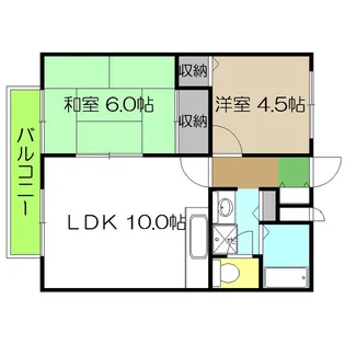 カーサ150 A棟【2階】の間取り