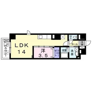 グーラテース U.H.Y【2階】の間取り