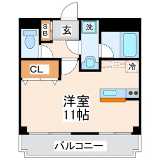 ガウディ清水東【2階】の間取り