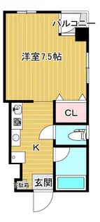 コーポ東中通【2階】の間取り