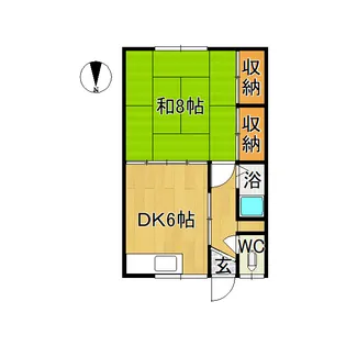 城南ハイツ【2階】の間取り