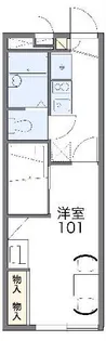 レオパレスエクシード塩浜【1階】の間取り