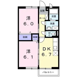 Wing B【1階】の間取り