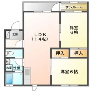 コーポリシェス【2階】の間取り