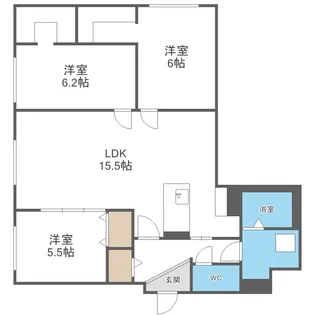 レブニーズ ザ・レジデンス 宮の森【4階】の間取り