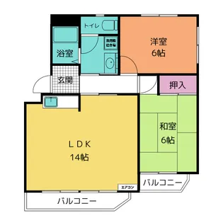グリーンテラス岩月 A【2階】の間取り