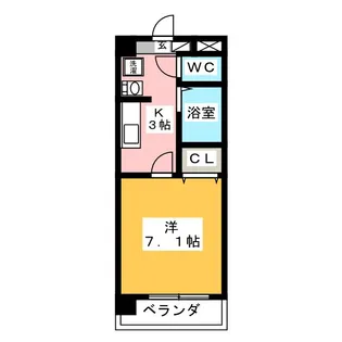 エントピア美笠【5階】の間取り