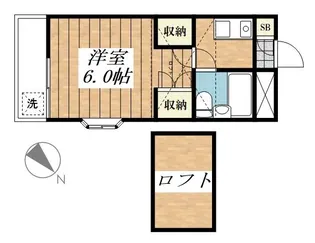 ジュネパレス市川第24-A【1階】の間取り