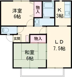 サンプレイスジョウナンA【2階】の間取り